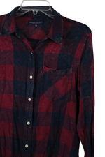 Aeropostale Soft Blue Red Plaid Shirt | M