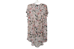 Torrid Pink Floral Long Tunic Blouse | 0 (12/L)