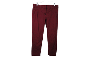 LOFT Modern Roll Cuff Chino Red Pants | 8