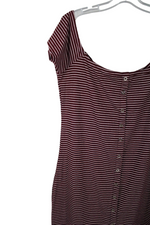 LU NYC Maroon Striped Dress | 1X