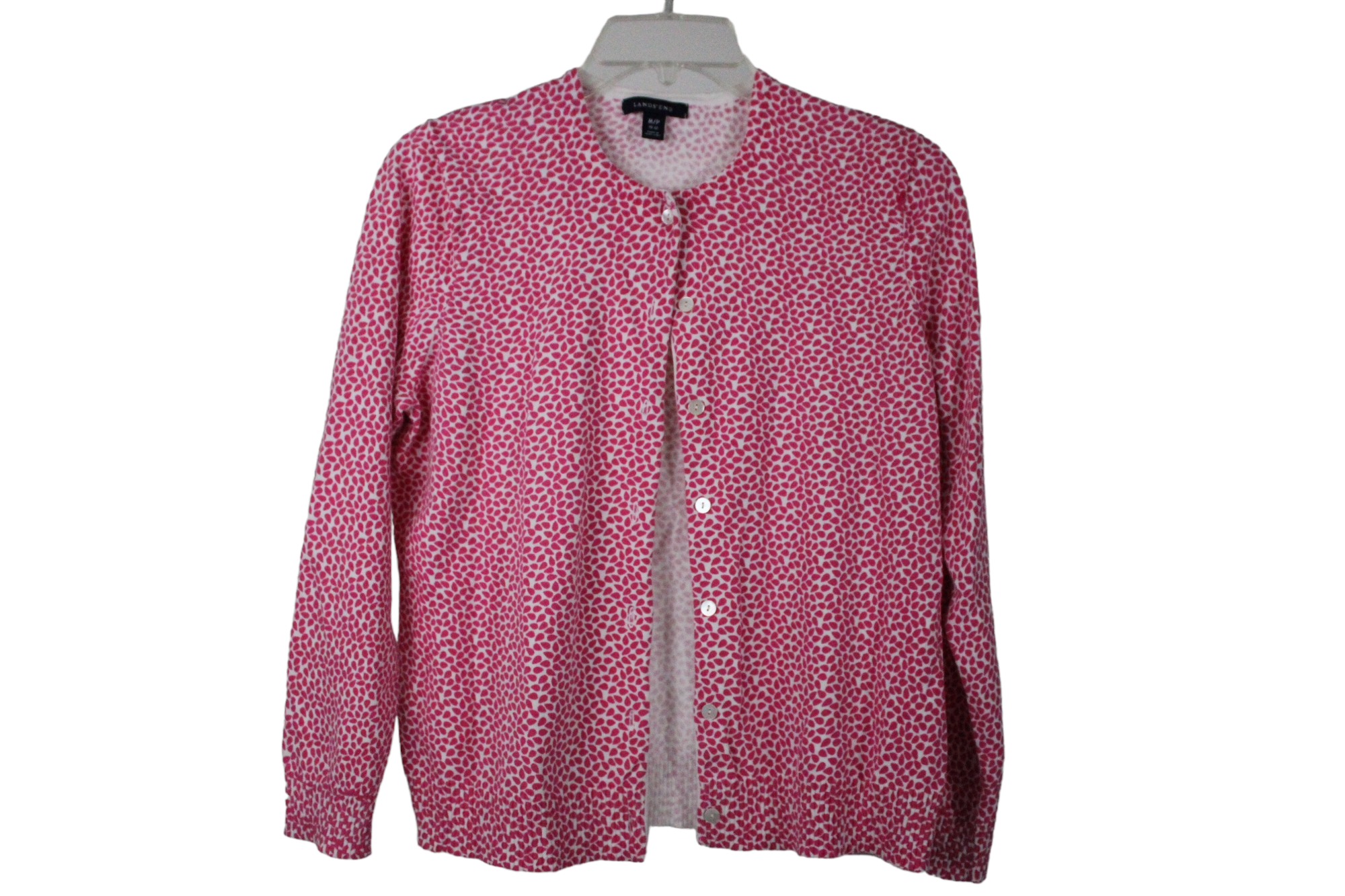 Lands' End Pink Cardigan | M