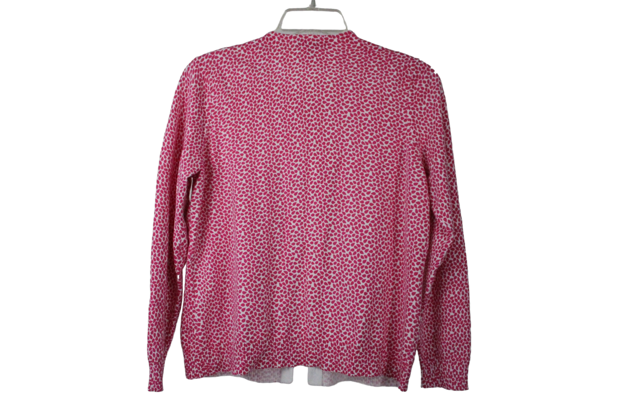 Lands end pink on sale cardigan