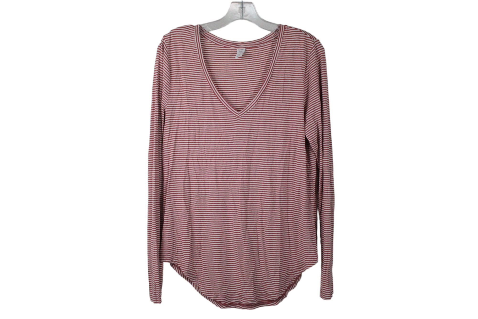 Old Navy Luxe Pink Striped Shirt | L