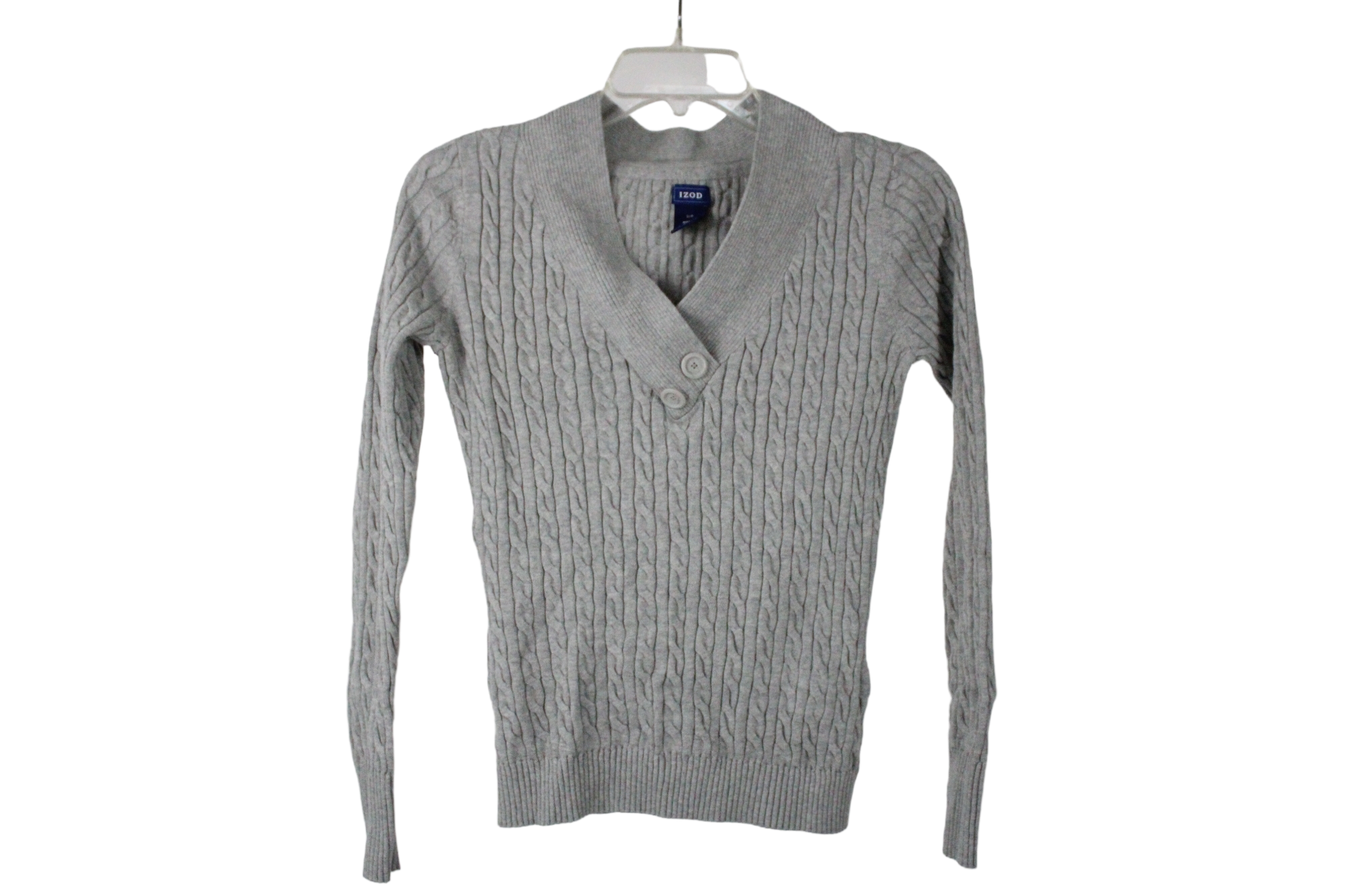 Izod Gray Cable Knit Sweater S Jubilee Thrift