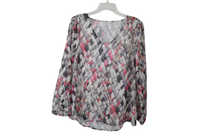 Liz Claiborne Snakeskin Blouse | L Petite