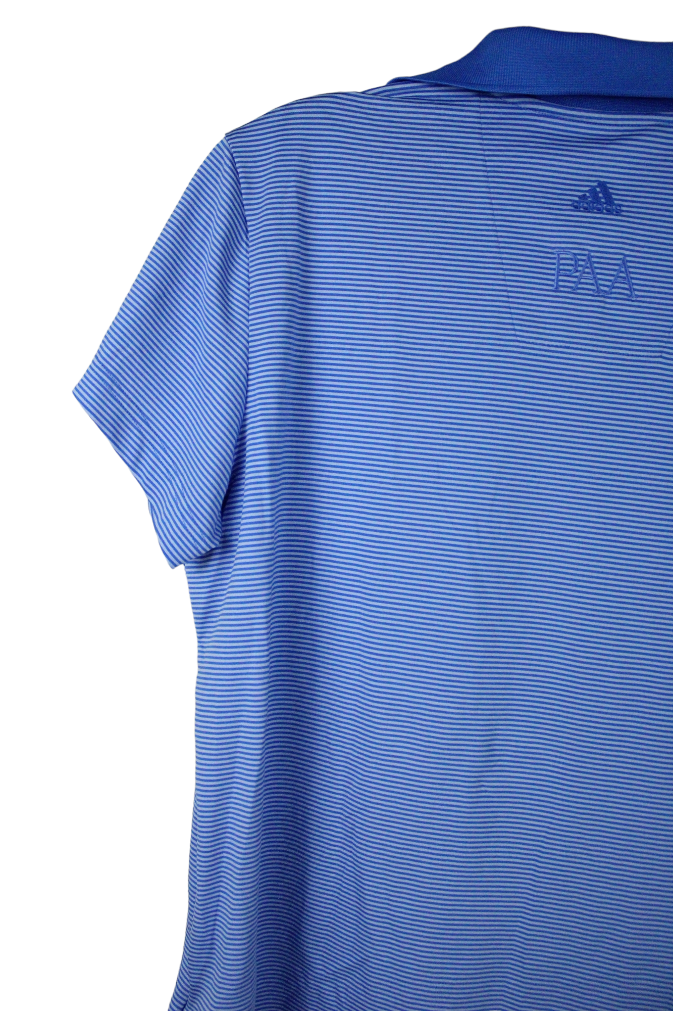 Adidas Climalite Blue Striped Polo | L