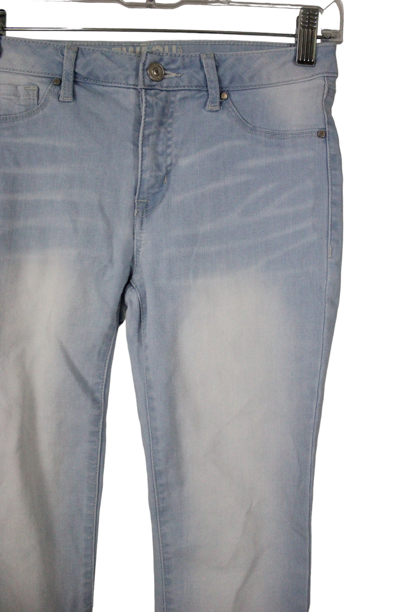 Signature Slimming by CJ Banks Bright Blue Straight Leg Denim Jeans Plus SZ  24W