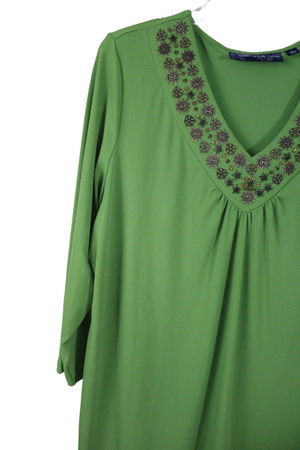 Susan Graver Green Top | L