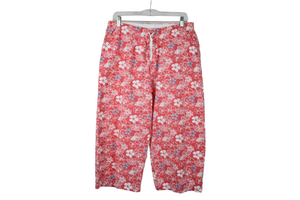 Silverwear Pink Floral Capri Pant | L