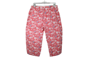 Silverwear Pink Floral Capri Pant | L