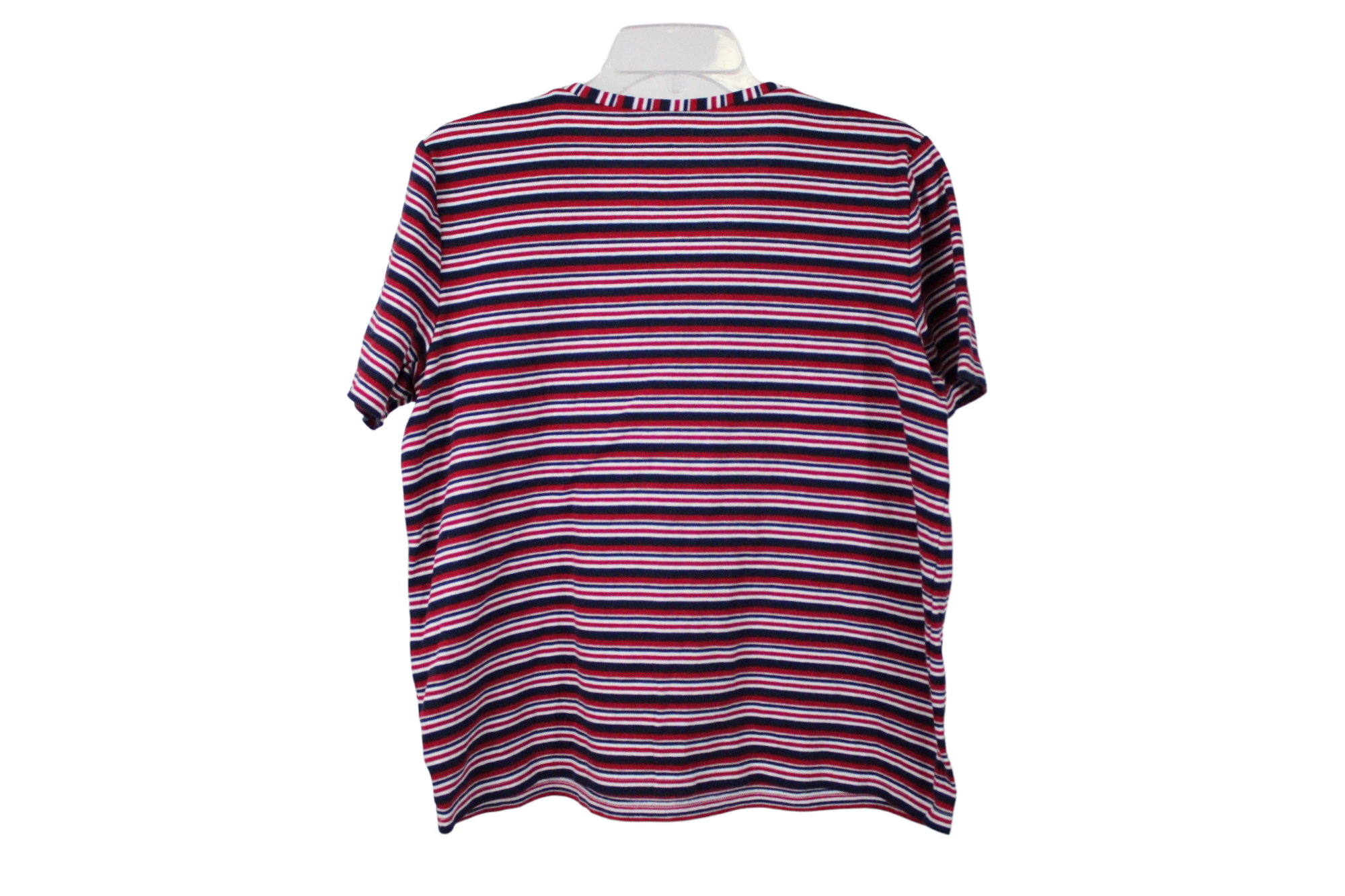 Hasting & Smith Red Blue Striped Tee | L