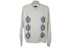 Vintage Parkley Cream Snowflake Sweater | S