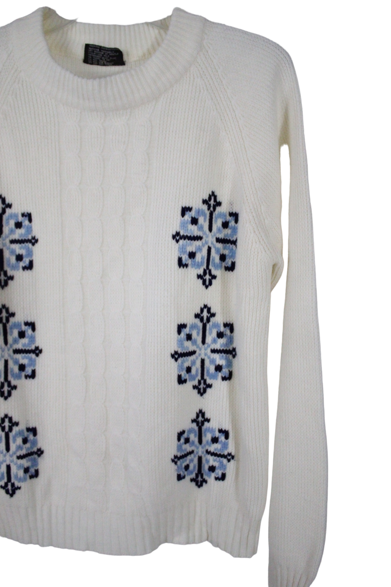 Vintage Parkley Cream Snowflake Sweater | S