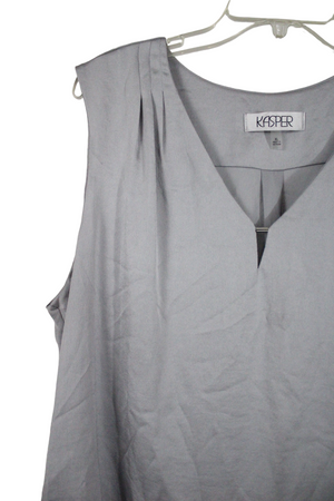 Kasper Silver Blouse | XL