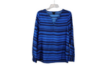 Ann Taylor Blue Striped Blouse | XS