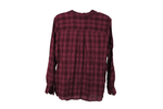 Emily Daniels Pink Red Plaid Shirt | L