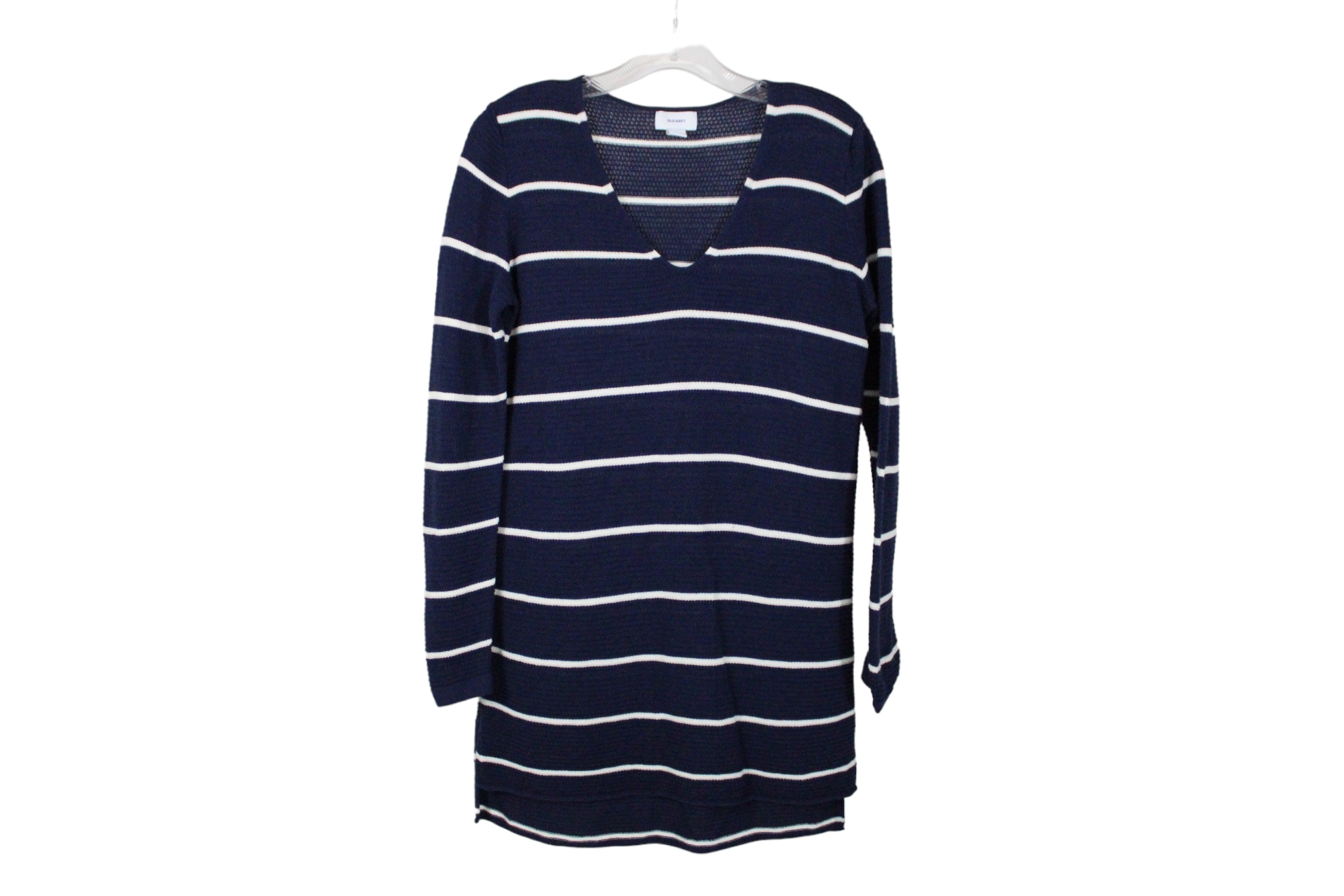 Old Navy Navy Blue Striped Sweater Tunic S Jubilee Thrift