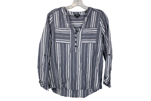 a.n.a Blue Striped Top | XS