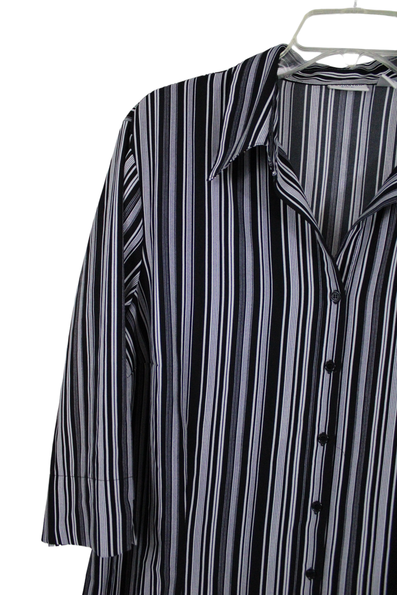 Covington Black Striped Top | 18W