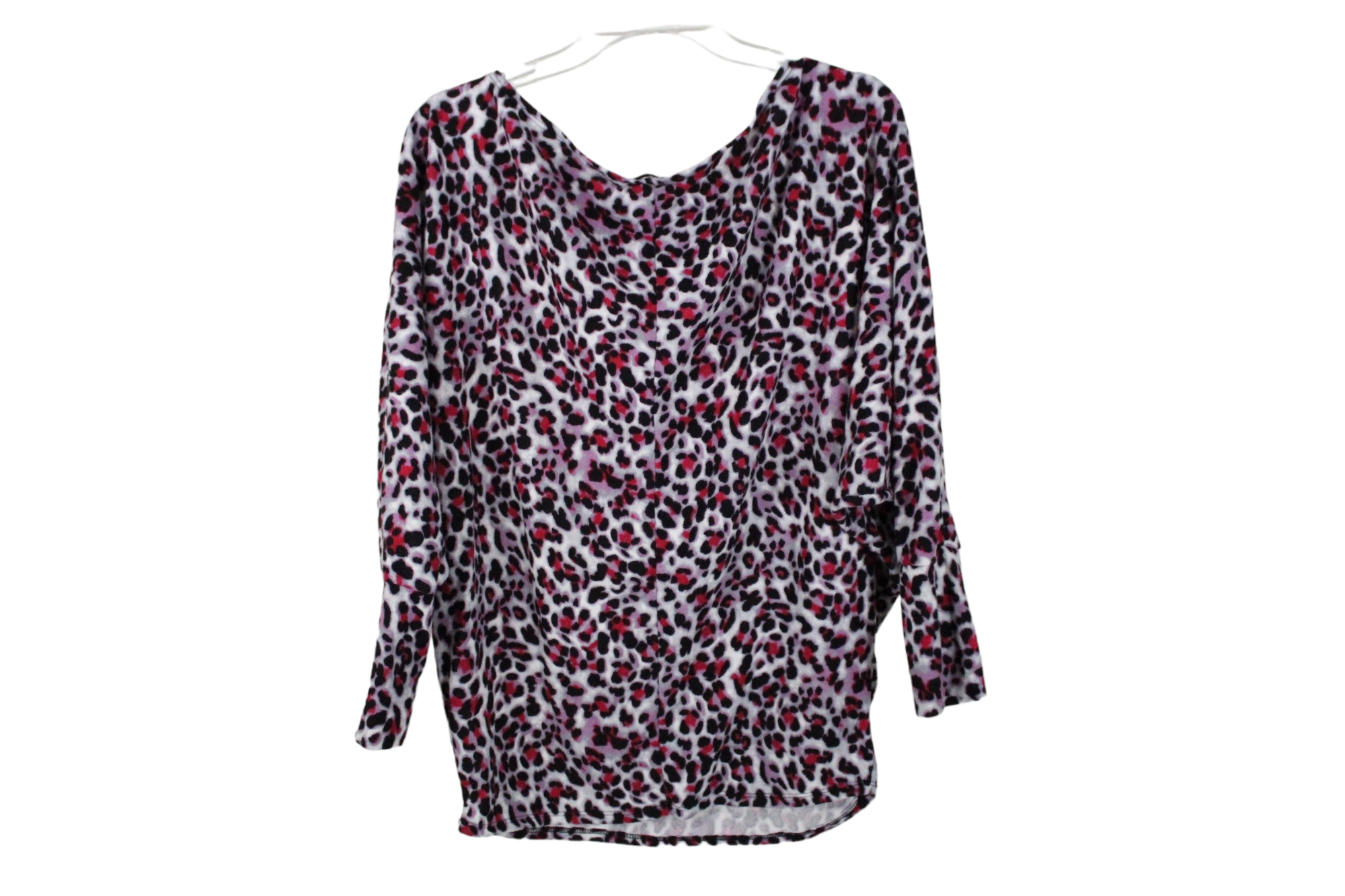 White Birch Fleecey Leopard Top | S