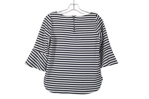 Green Envelope Black Striped Top | S