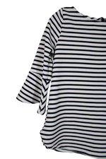 Green Envelope Black Striped Top | S