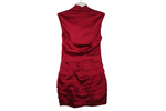 Express Red Ruched Satin Style Dress | 6