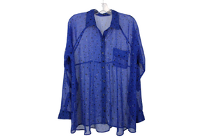 Express Blue Star Blouse | M