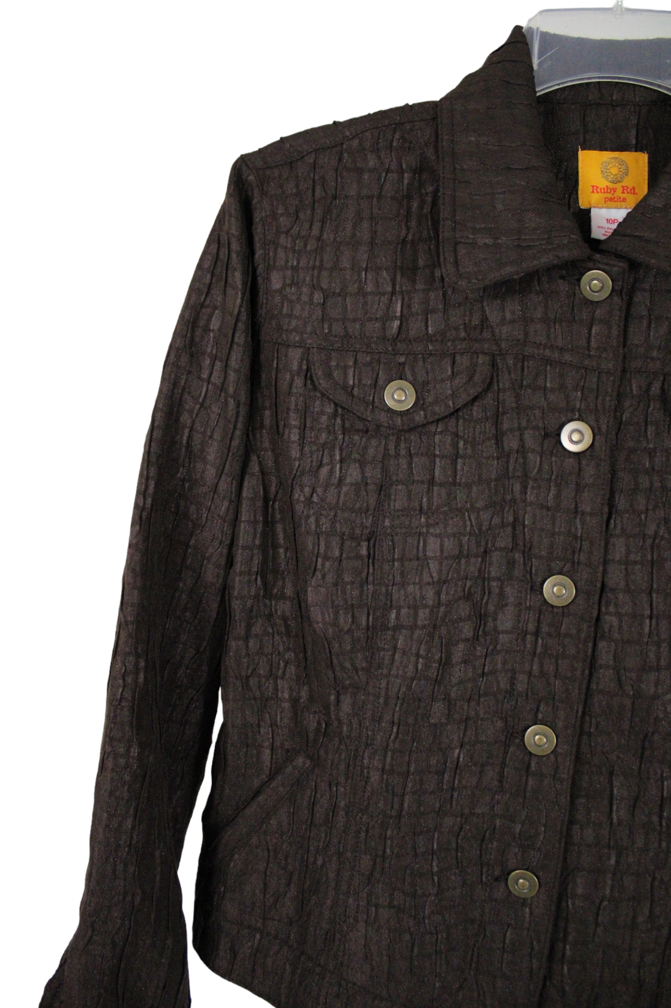 Ruby Rd. Brown Shimmer Jacket | 10 Petite