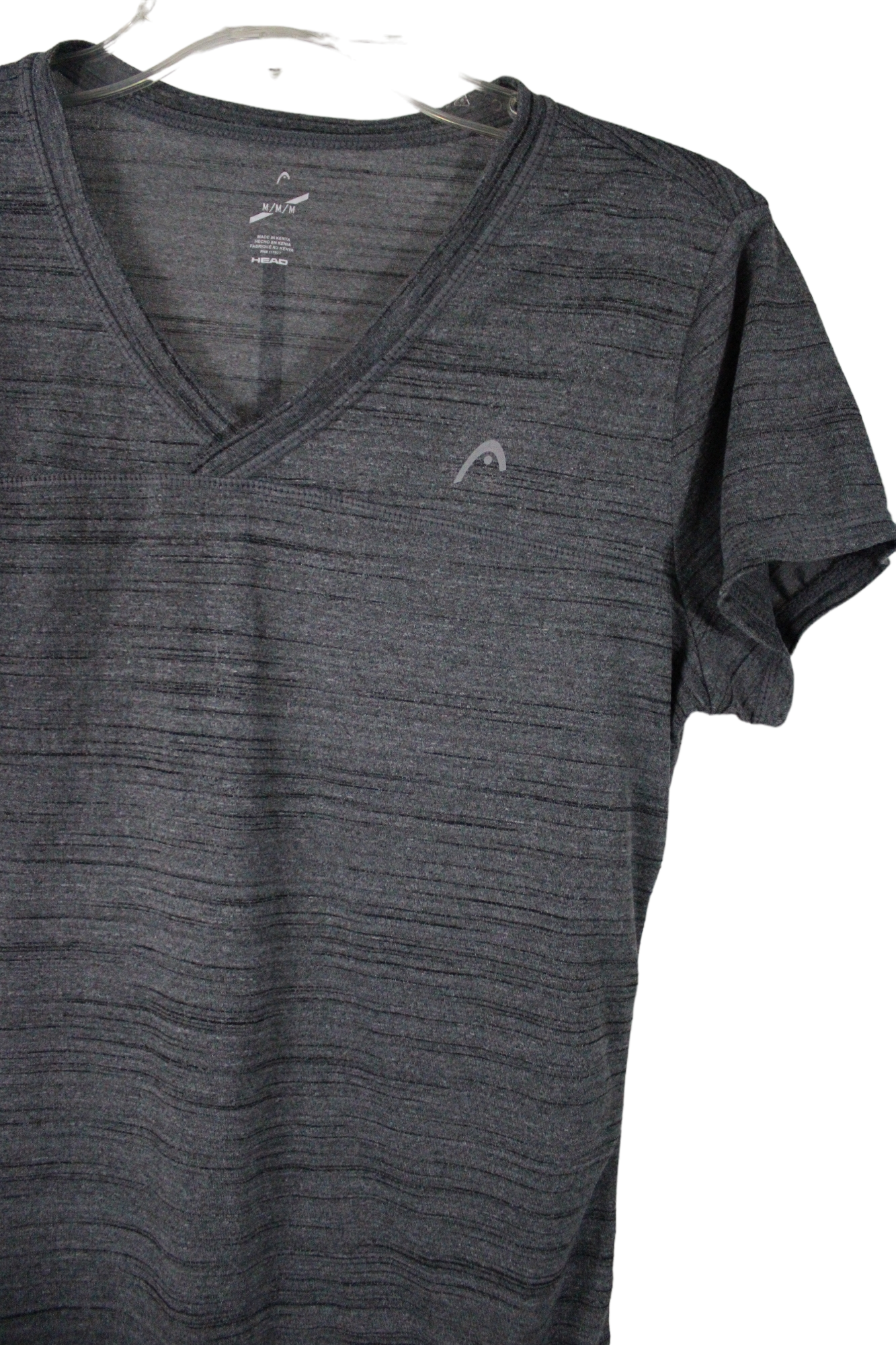 Head Gray Headered V-Neck Shirt | M