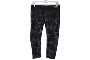 Fila Performance Black Pattern Capri Legging | S