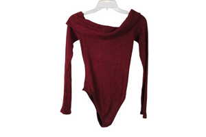 Out From Under Urban Outfitters Red Rib Knit Bodysuit | S