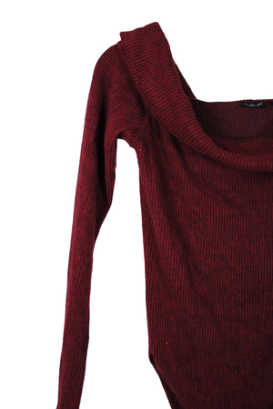 Out From Under Urban Outfitters Red Rib Knit Bodysuit | S