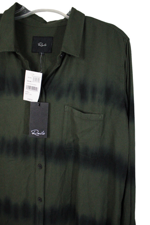 NEW Rails Green Olive Black Waves Soft Top | L