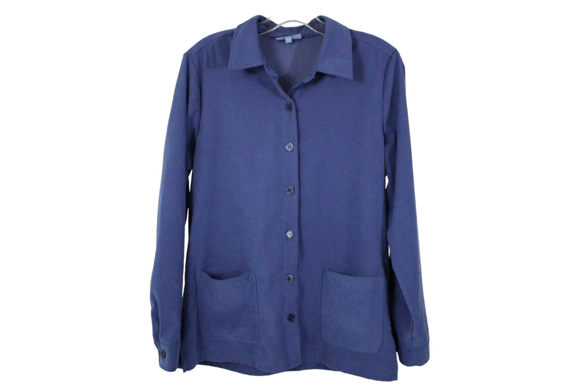 Koret Blue Suede Finish Button Down Shirt | M