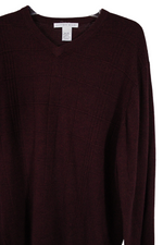 Geoffrey Beene Maroon Soft Sweater | XL