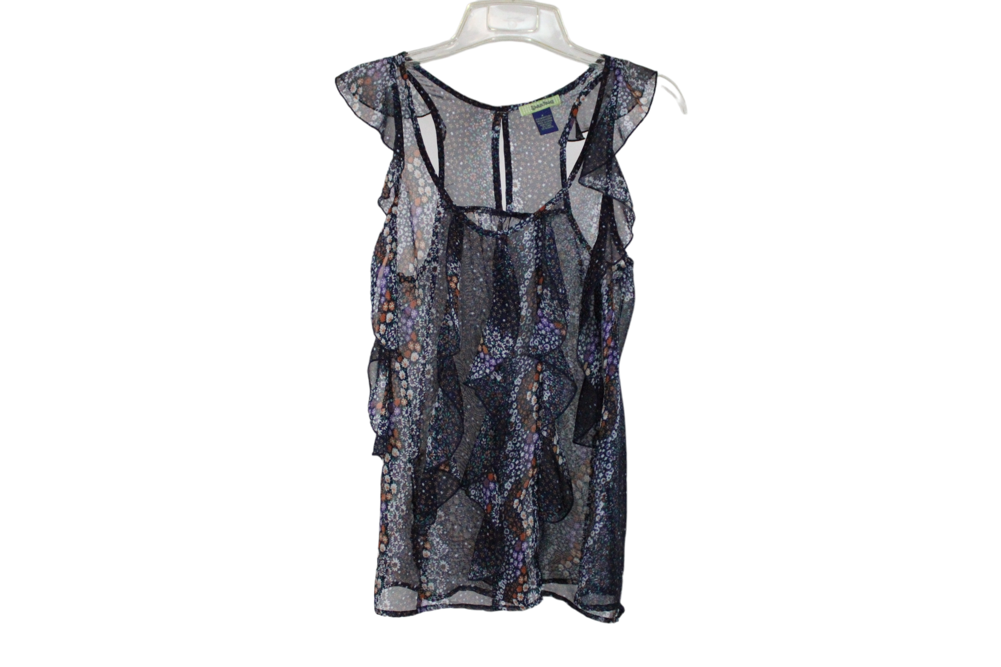 Free Hug Blue Floral Tank Blouse | S