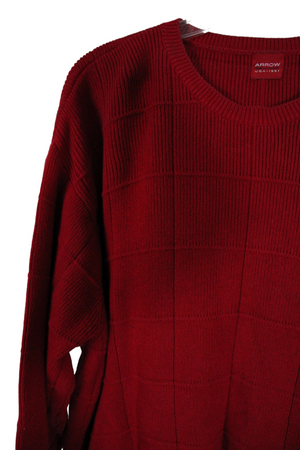 Arrow Red Knit Sweater | XL