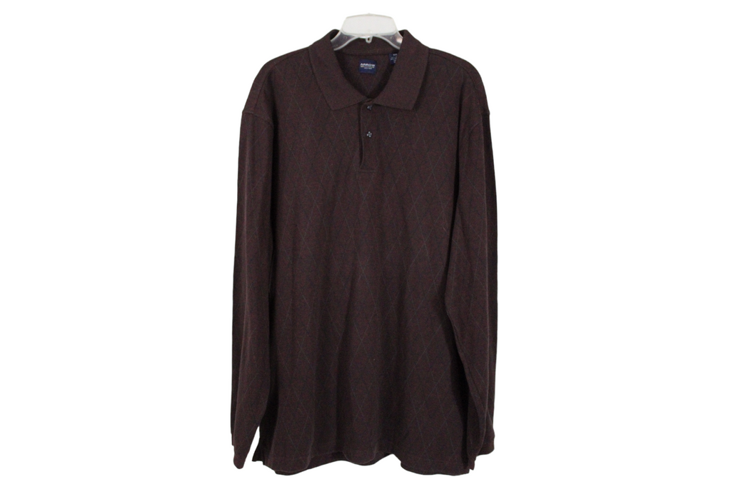 Arrow Burgundy Long Sleeved Shirt | XXL