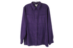 Alfred Dunner Purple Suede Finish Top | 20