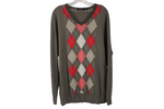 Claiborne Brown Argyle Sweater | XL