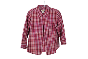 Talbots Pink Plaid Shirt | L Petite