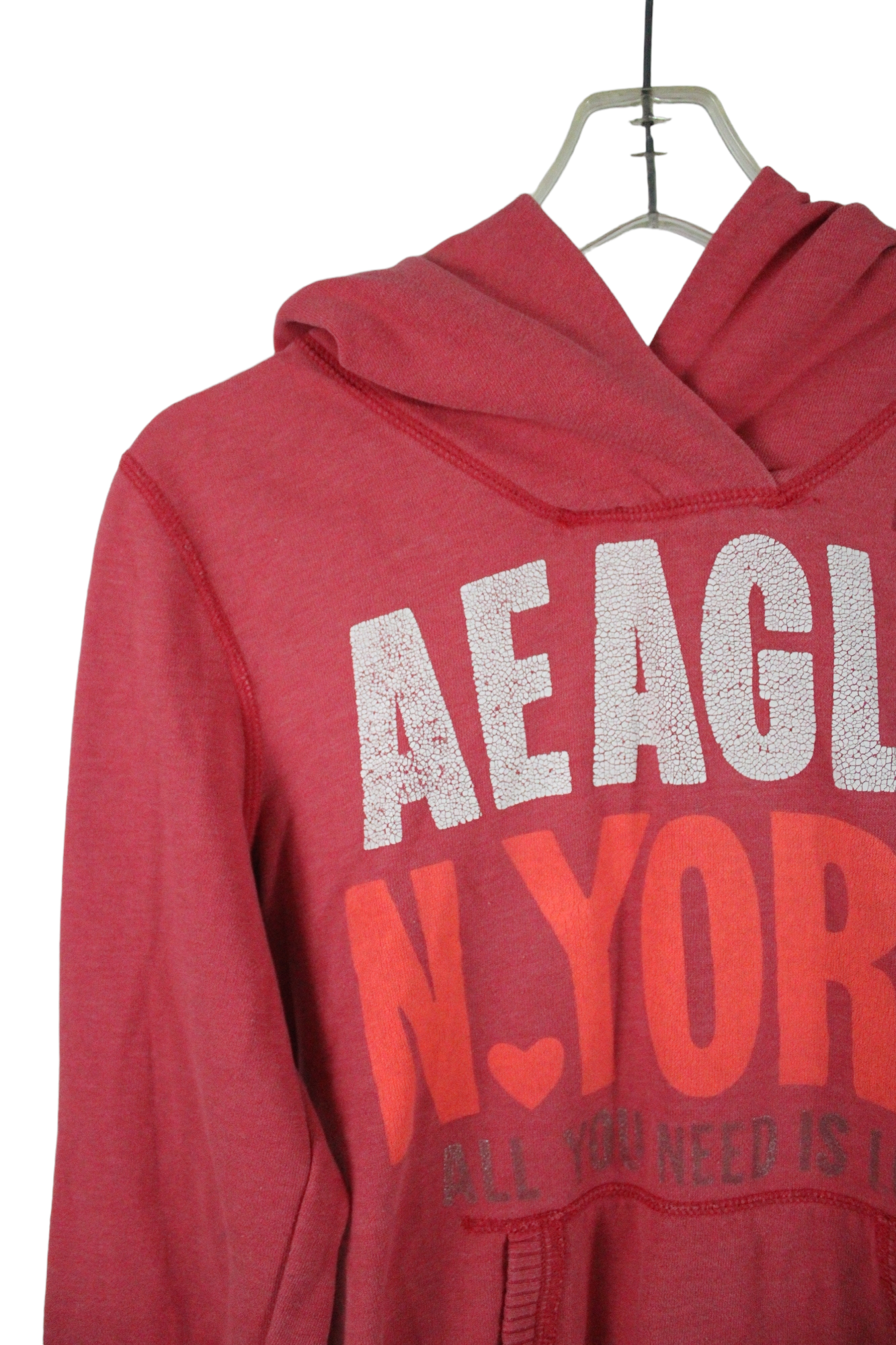 Pink hoodie american online eagle