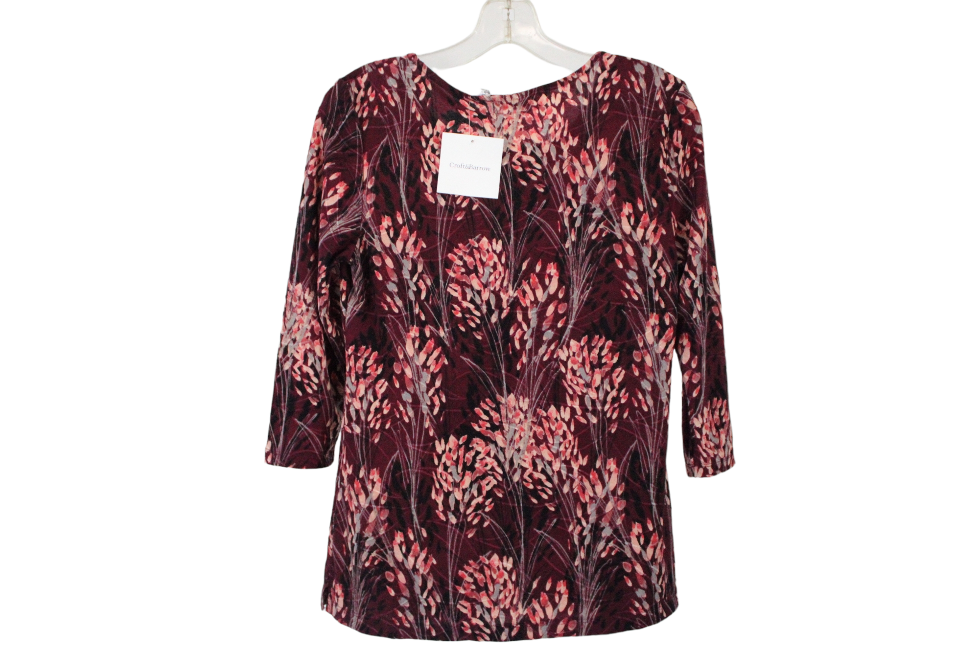 NEW Croft & Barrow Magenta Floral Top | Petite XS