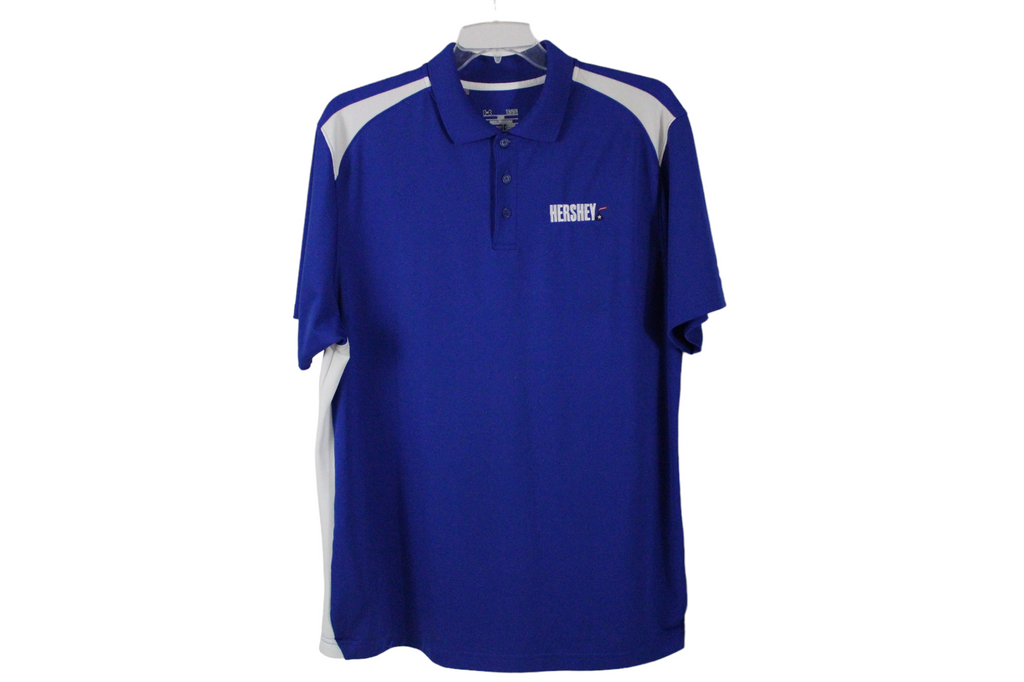 Under Armour Loose Fit Blue Hershey Polo Shirt | L