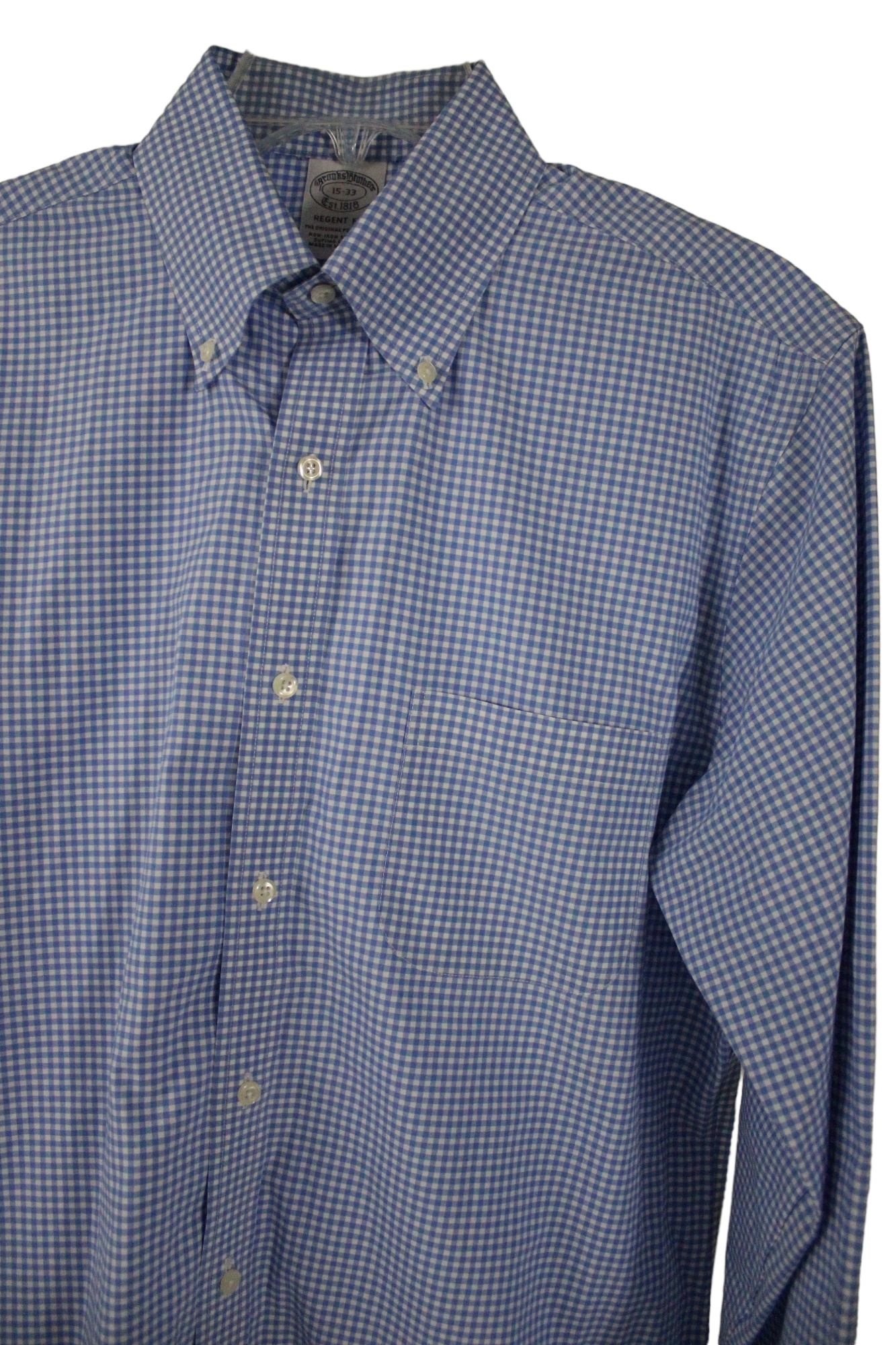 Brooks Brothers Regent Fit Blue Gingham Button Down | 15-33
