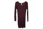 No Boundaries Maroon Rib Midi Sweater Dress | XL