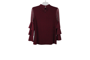 Thalia Sodi Maroon Blouse | S