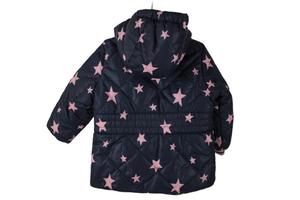 Osh Kosh Navy Blue Pink Star Puffer Coat | 12 MO