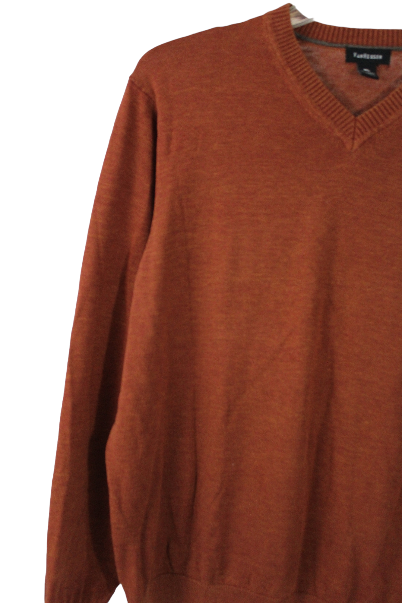 Van Heusen Orange Knit Sweater | XL